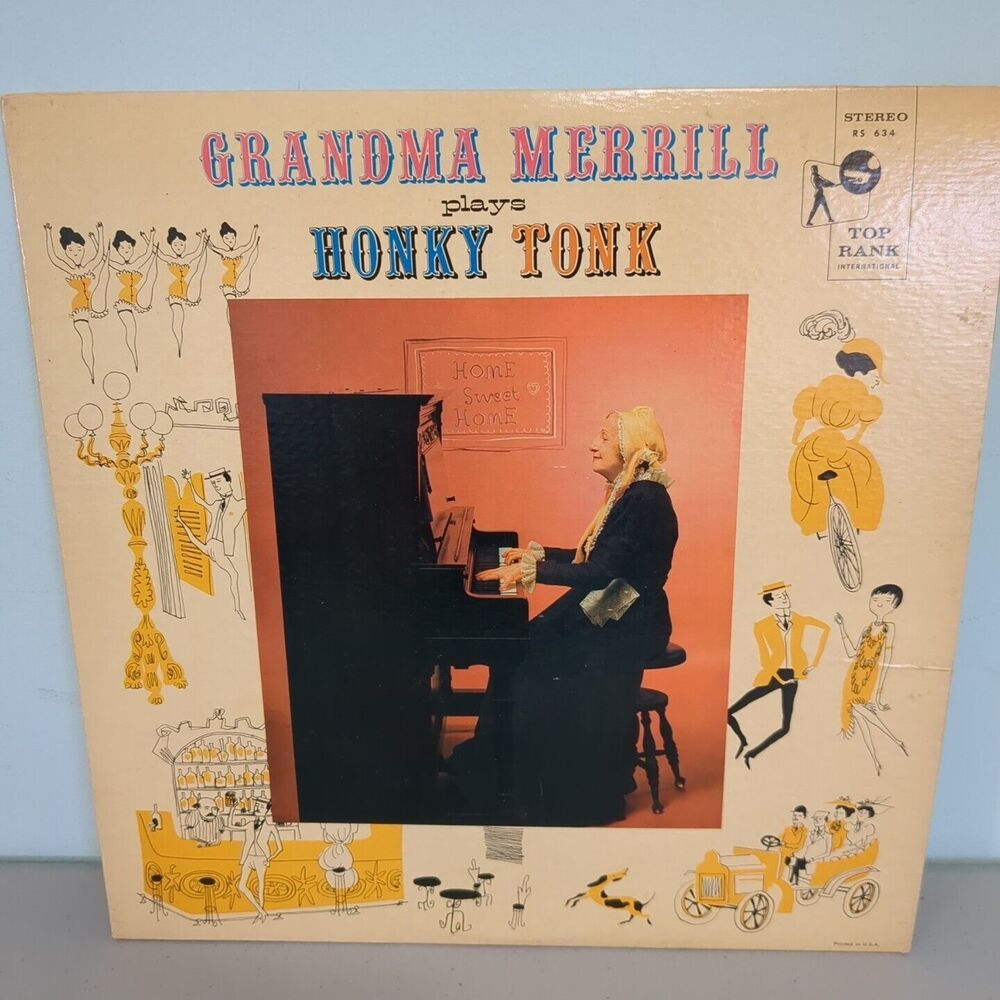 Grandma Merrill Plays Honky Tonk LP Top Rank RM 334 Vinyl Record 1960